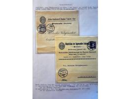 collection of about 300 newspaper wrappers mainly used with additional frankings, registered, foreign destinations, illustrat