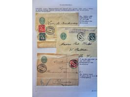 collection of about 300 newspaper wrappers mainly used with additional frankings, registered, foreign destinations, illustrat