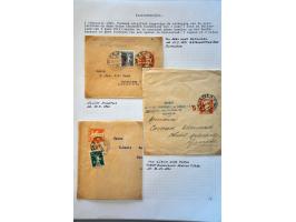 collection of about 300 newspaper wrappers mainly used with additional frankings, registered, foreign destinations, illustrat