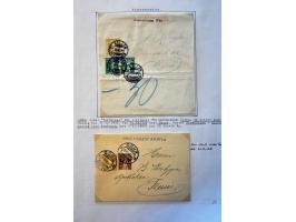 collection of about 300 newspaper wrappers mainly used with additional frankings, registered, foreign destinations, illustrat
