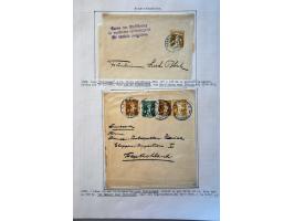 collection of about 300 newspaper wrappers mainly used with additional frankings, registered, foreign destinations, illustrat