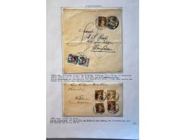 collection of about 300 newspaper wrappers mainly used with additional frankings, registered, foreign destinations, illustrat