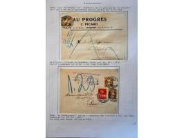collection of about 300 newspaper wrappers mainly used with additional frankings, registered, foreign destinations, illustrat