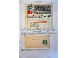 collection of about 300 newspaper wrappers mainly used with additional frankings, registered, foreign destinations, illustrat
