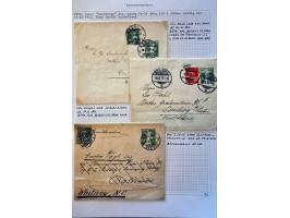 collection of about 300 newspaper wrappers mainly used with additional frankings, registered, foreign destinations, illustrat