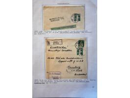 collection of about 300 newspaper wrappers mainly used with additional frankings, registered, foreign destinations, illustrat
