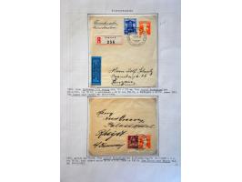 collection of about 300 newspaper wrappers mainly used with additional frankings, registered, foreign destinations, illustrat