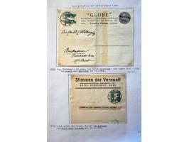 collection of about 300 newspaper wrappers mainly used with additional frankings, registered, foreign destinations, illustrat