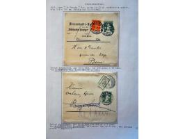collection of about 300 newspaper wrappers mainly used with additional frankings, registered, foreign destinations, illustrat