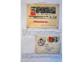 collection of about 300 newspaper wrappers mainly used with additional frankings, registered, foreign destinations, illustrat