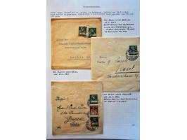 collection of about 300 newspaper wrappers mainly used with additional frankings, registered, foreign destinations, illustrat