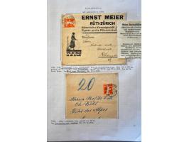 collection of about 300 newspaper wrappers mainly used with additional frankings, registered, foreign destinations, illustrat