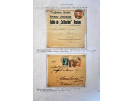collection of about 300 newspaper wrappers mainly used with additional frankings, registered, foreign destinations, illustrat
