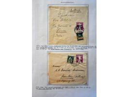 collection of about 300 newspaper wrappers mainly used with additional frankings, registered, foreign destinations, illustrat