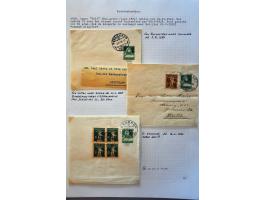 collection of about 300 newspaper wrappers mainly used with additional frankings, registered, foreign destinations, illustrat