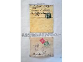 collection of about 300 newspaper wrappers mainly used with additional frankings, registered, foreign destinations, illustrat