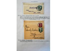 collection of about 300 newspaper wrappers mainly used with additional frankings, registered, foreign destinations, illustrat