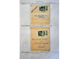 collection of about 300 newspaper wrappers mainly used with additional frankings, registered, foreign destinations, illustrat