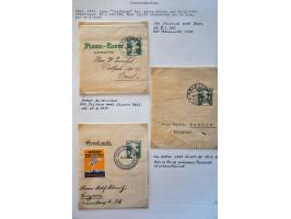 collection of about 300 newspaper wrappers mainly used with additional frankings, registered, foreign destinations, illustrat