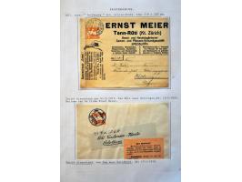 collection of about 300 newspaper wrappers mainly used with additional frankings, registered, foreign destinations, illustrat