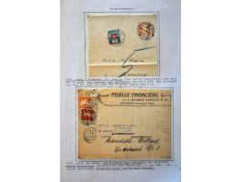 collection of about 300 newspaper wrappers mainly used with additional frankings, registered, foreign destinations, illustrat