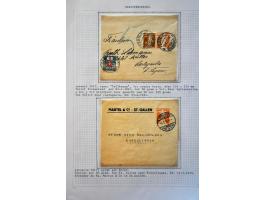 collection of about 300 newspaper wrappers mainly used with additional frankings, registered, foreign destinations, illustrat
