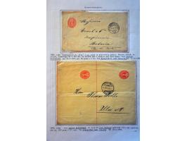 collection of about 300 newspaper wrappers mainly used with additional frankings, registered, foreign destinations, illustrat