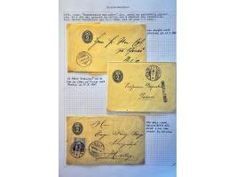 collection of about 300 newspaper wrappers mainly used with additional frankings, registered, foreign destinations, illustrat
