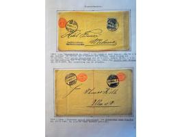 collection of about 300 newspaper wrappers mainly used with additional frankings, registered, foreign destinations, illustrat