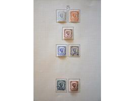 collection and stock 1874-1913 used and */** specialized with perforations, varieties, cancellations etc. in 2 stockbooks and
