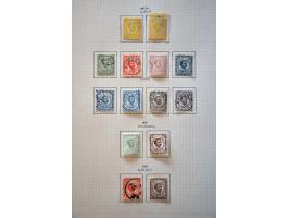 collection and stock 1874-1913 used and */** specialized with perforations, varieties, cancellations etc. in 2 stockbooks and