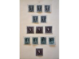 collection and stock 1874-1913 used and */** specialized with perforations, varieties, cancellations etc. in 2 stockbooks and