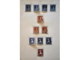 collection and stock 1874-1913 used and */** specialized with perforations, varieties, cancellations etc. in 2 stockbooks and