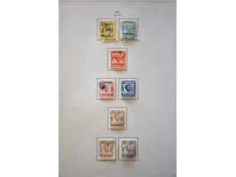 collection and stock 1874-1913 used and */** specialized with perforations, varieties, cancellations etc. in 2 stockbooks and