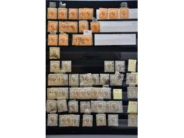 collection and stock 1874-1913 used and */** specialized with perforations, varieties, cancellations etc. in 2 stockbooks and