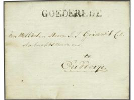  GOEDEREEDE vrijwel pracht afdruk Massanstempel in zwart op brief 31 Januari 1811 naar Ouddorp zonder portaanduidingen, 7 ex.