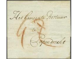 GORINCHEM pracht afdruk Massanstempel op achterzijde gedrukte brief van Ameide den 12 Herfstmaand 1809 (september) naar Papen