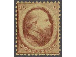 10 cent rood, pracht ex. met getinte gom, cat.w. 550