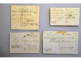 Departement 119, 12 poststukken w.b. ALPHEN (2x 1812), DELFT (1811),  DIRKSLAND (1814), GOUDA (1812), GORCUM (omslag 1813) en