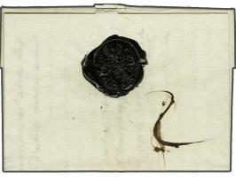 P.121.P. ZUTPHEN in zwart, pracht afdruk op frisse brief (ongedateerd doch antwoord op brief 31 mei 1813) naar Arnhem, 2 déc 