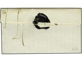 P.123.P. WINSCHOTEN in rood, pracht afdruk op frisse brief Bonda 21 mei 1813 naar Groningen, 4 déc vooruitbetaald port