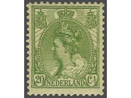 20 cent groen, miniem getint met certificaat Muis 1995, cat.w. 1600
