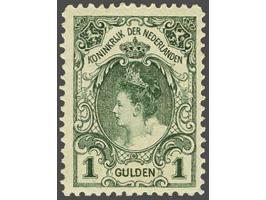 1 gulden blauwgroen tanding 11½, cat.w. 550