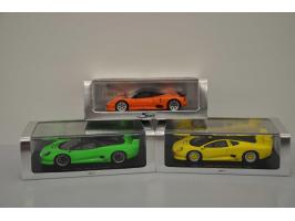 Jaguar XJR 15 1990, Spark Models, 1:43, orange, Mint, Jaguar XJ220 TWR road version 1993, Spark Models, 1:43, yellow, Near Mi