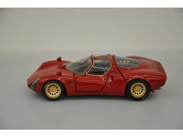Alfa Romeo 33/2 Corsa 1967, Tecnomodel, hand built, 1:43, red, Mint, Alfa Romeo 33 Stradale 1968, TSM Model, 1:43, red, Mint.