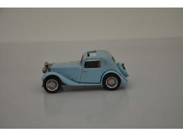 BSA Scout Airline Coupé 1938, Rapide / Sun Motor Co, hand built, 1:43, blue, Mint.