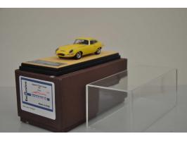 Jaguar E-Type Coupé 1961, Tecnomodel, No 11 of 30, 1:43, yellow, Excellent (strip on bonnet bit loose, middle wiper bit loose