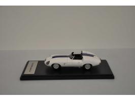 Jaguar E-Type E2A civile 1960, A&E Model, 1:43, white/blue, Mint.