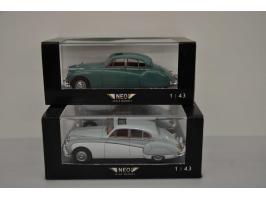 Jaguar Mk IX, Neo Scale Models, 1:43, blue/light grey, Near Mint (small paint failure left back door), Jaguar Mk VII, Neo Sca