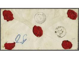 10 cent oranjebruin tanding 12½ x 12 grote gaten en 15 cent grijsbruin tanding 12½ x 12 grote gaten op aangetekende envelop v